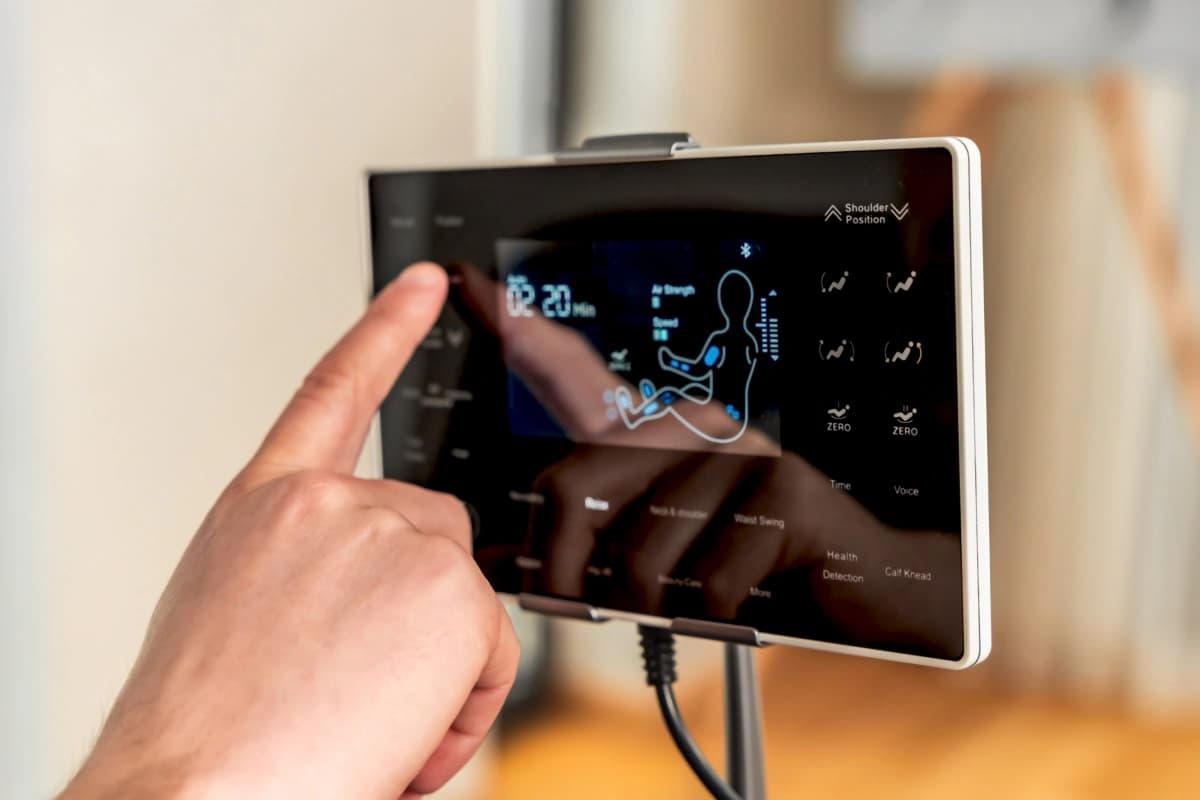 Tablet per personalizzare il massaggio